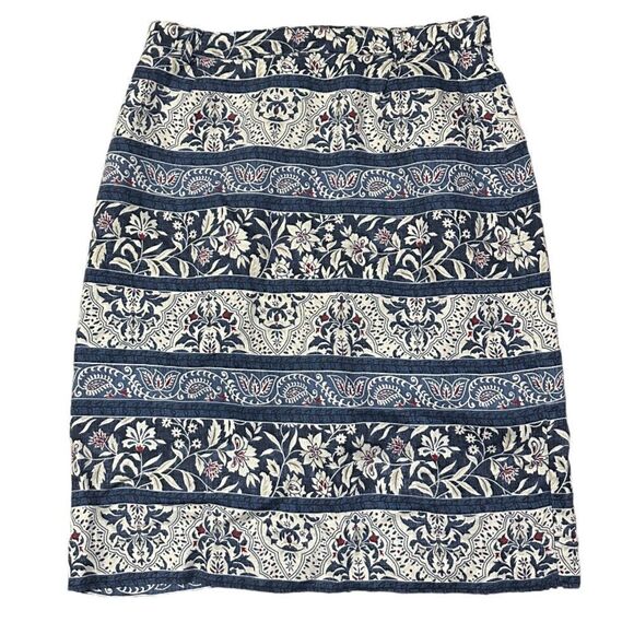 Talbots Petite Floral Canvas A-Line Skirt Size 6 - Picture 9 of 9